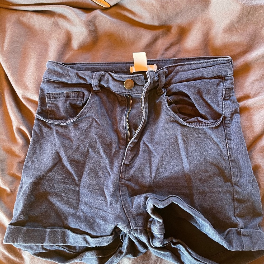 Blue High Waist shorts
